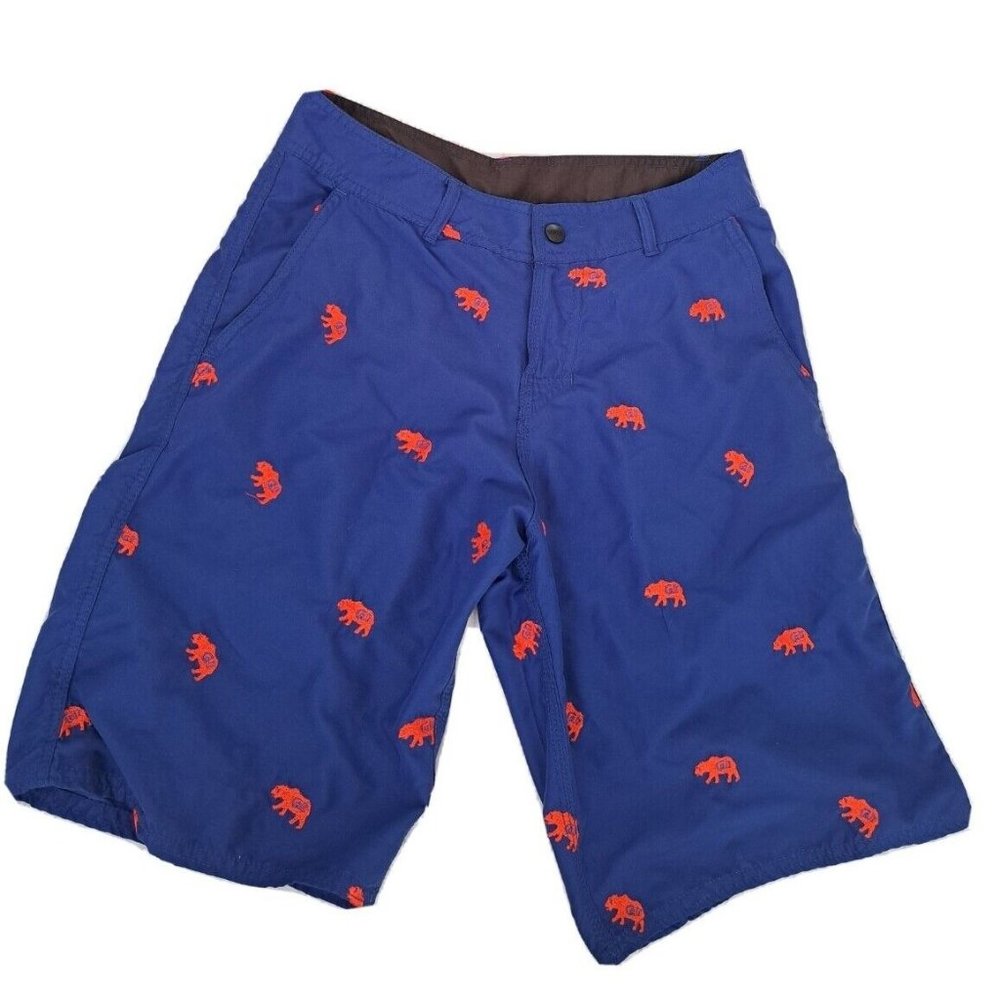Men's So-Cal Republic Swim Trunks Shorts Sz 34 Deep Blue with Orange Cali Bears